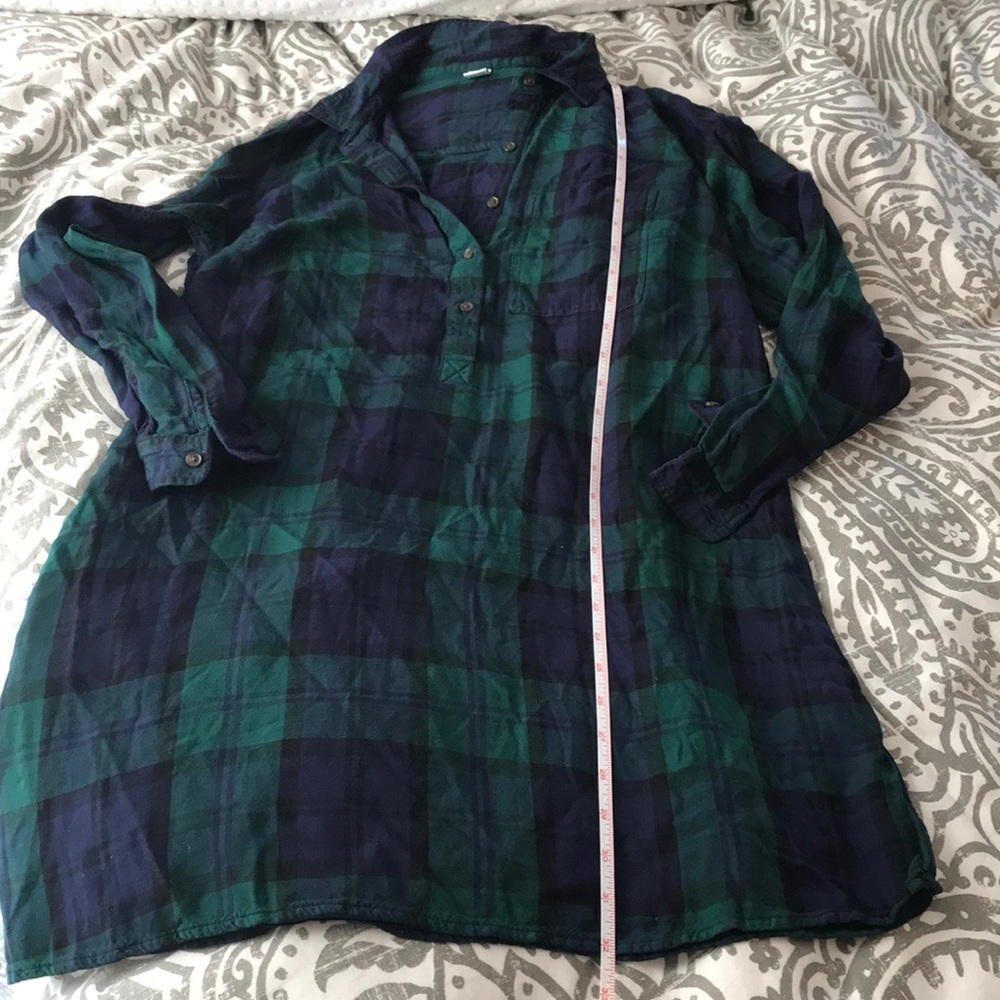 Green checkered dress old navy
